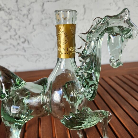 Vintage Glass Horse Brandy Decanter 9" tall x 10" – Ijevan Armenia Collectible - Picture 7 of 11